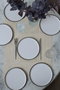 Hermia X00019020 Juego para Servir Tartas 6 Piezas 22 cm Gres Blanco Mate
